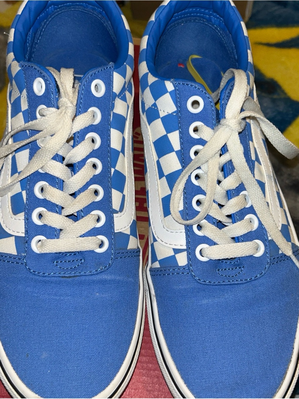 Vans Blue & White Checkerboard Old Skool men’s size 9
